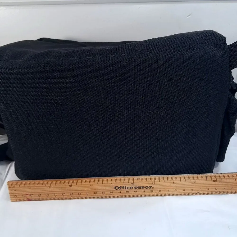 Vintage REI Camera Bag Carry camcorder black Case Shoulder Strap Pockets padded‎